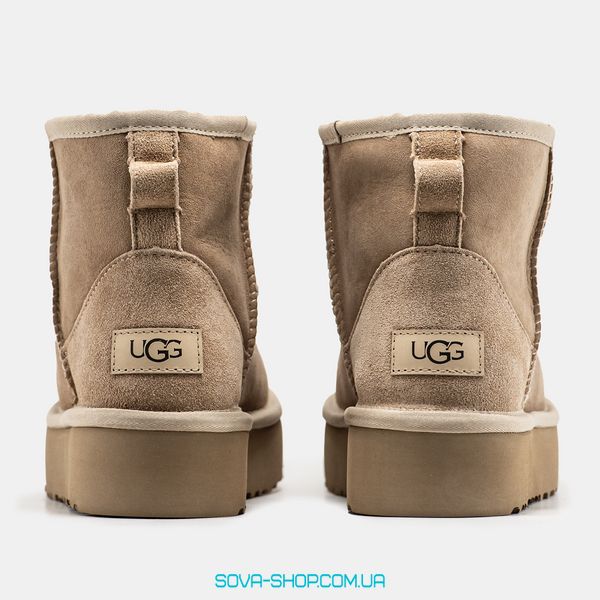 Жіночі зимові ботинки UGG Mini Platform Light Brown Premium фото