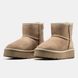 Жіночі зимові ботинки UGG Mini Platform Light Brown Premium re-9948 фото 6