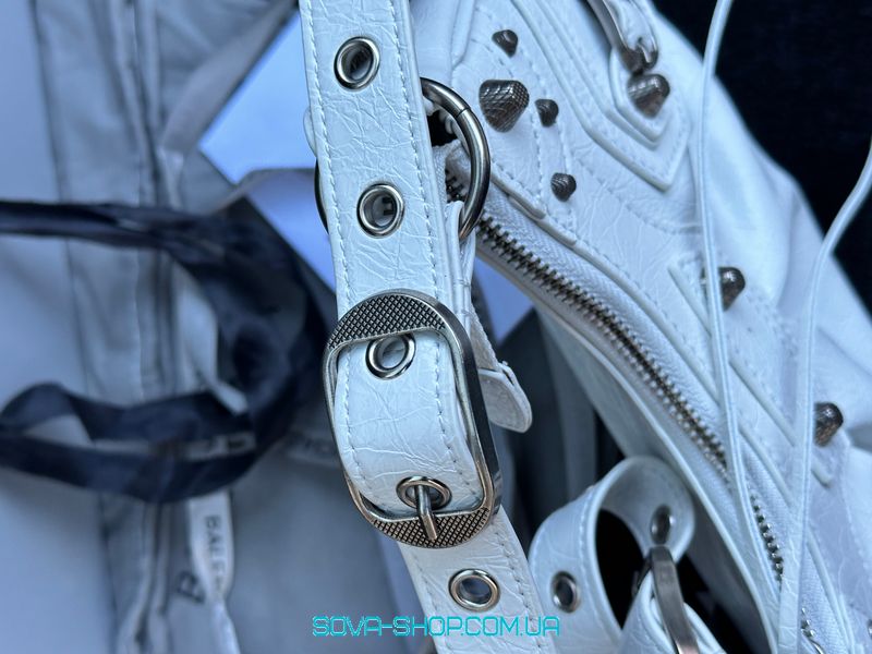 Жіноча сумка Balenciaga Le Cagole XS Shoulder Bag White Premium фото