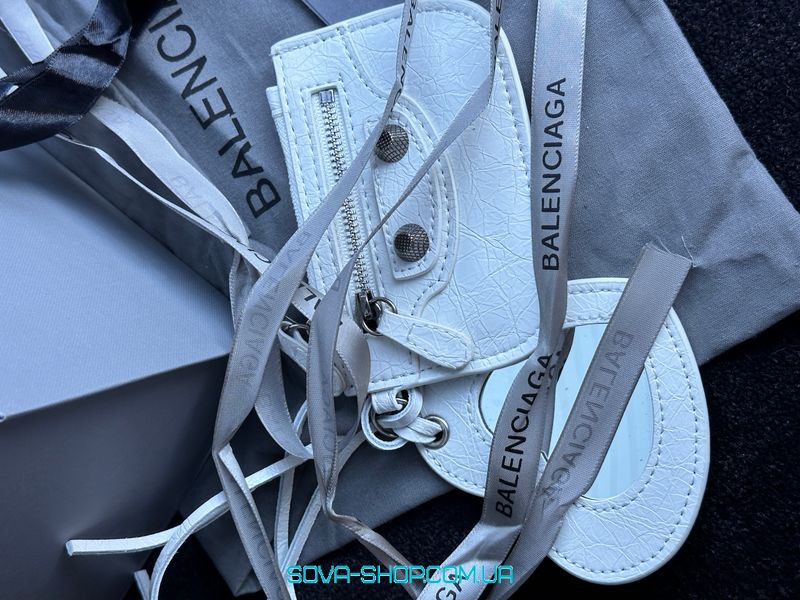 Жіноча сумка Balenciaga Le Cagole XS Shoulder Bag White Premium фото