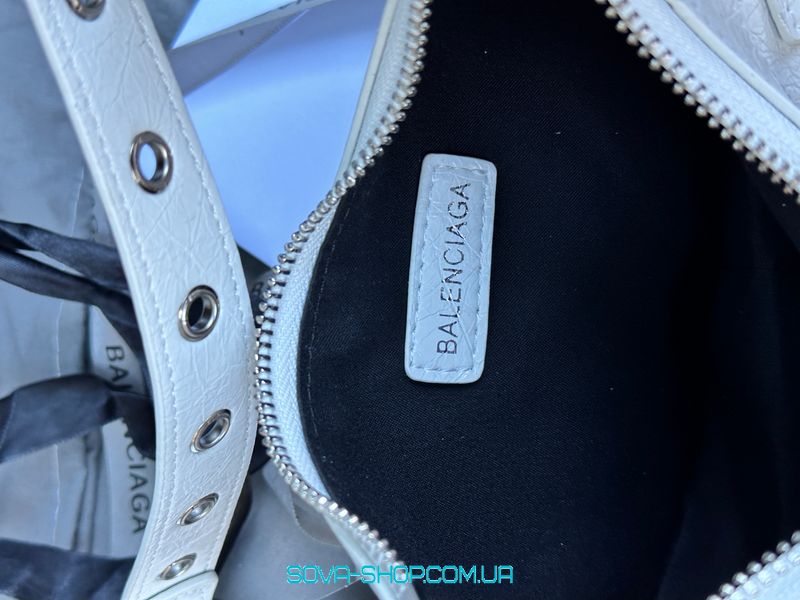 Жіноча сумка Balenciaga Le Cagole XS Shoulder Bag White Premium фото