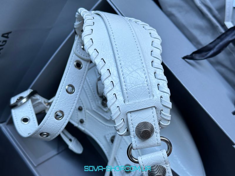 Жіноча сумка Balenciaga Le Cagole XS Shoulder Bag White Premium фото