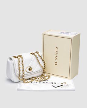 Жіноча сумка Coach Quilted Pillow Madison Shoulder Bag White Premium фото