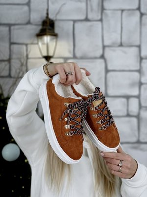 Зимові жіночі кросівки з хутром Louis Vuitton TIME OUT ESCALE Beige фото