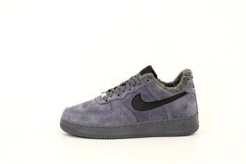 Зимові чоловічі кросівки Nike Air Force 1 Grey фото