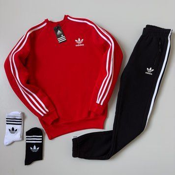 Чоловічий та жіночий костюм ЗИМОВИЙ Adidas: світшот-штани (2 пари носків у подарунок) Adidas фото