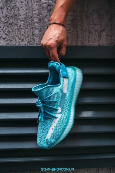 Чоловічі та жіночі кросівки Yeezy Boost 350 V2 Bluewater Adidas фото