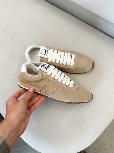 Женские кроссовки Miu Miu Beige White - купить в интернет-магазине