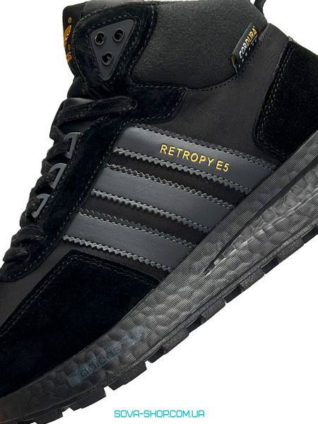 Мужские зимние кроссовки Adidas Originals Retropy E5 Black Fur фото