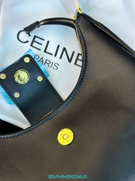 Жіноча сумка Celine Ava Triomphe Soft Bag in Smooth Calfskin Black Premium фото