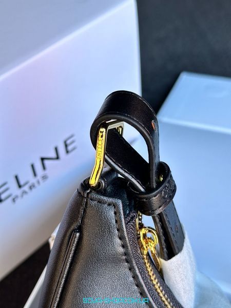 Жіноча сумка Celine Ava Triomphe Soft Bag in Smooth Calfskin Black Premium фото