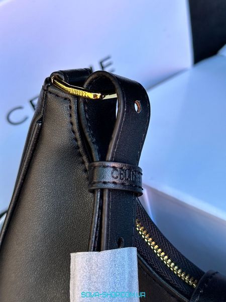 Жіноча сумка Celine Ava Triomphe Soft Bag in Smooth Calfskin Black Premium фото