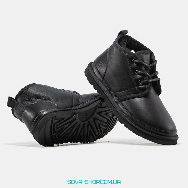 Мужские зимние ботинки UGG Neumel Leather Black Premium фото