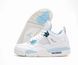 Жіночі баскетбольні кросівки Nike Air Jordan 4 White Blue re-126473 фото 3