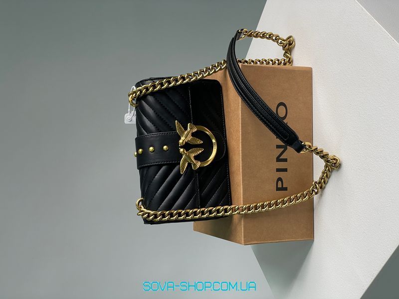Жіноча сумка Pinko Mini Love Bag One Simply Puff Black/Gold Premium фото