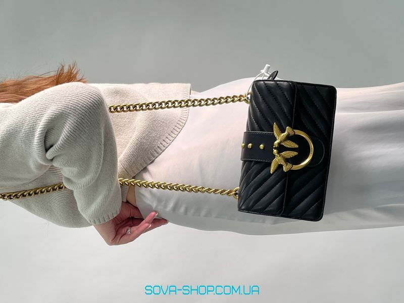 Жіноча сумка Pinko Mini Love Bag One Simply Puff Black/Gold Premium фото