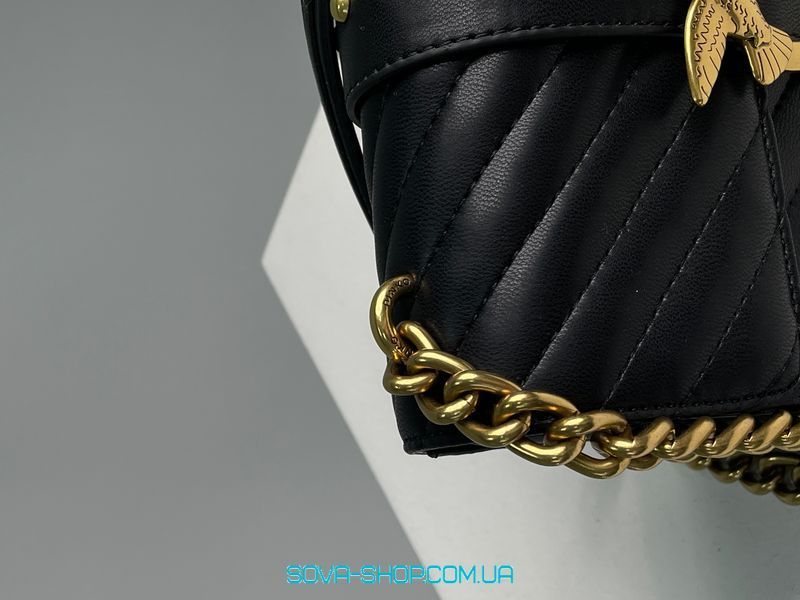 Жіноча сумка Pinko Mini Love Bag One Simply Puff Black/Gold Premium фото