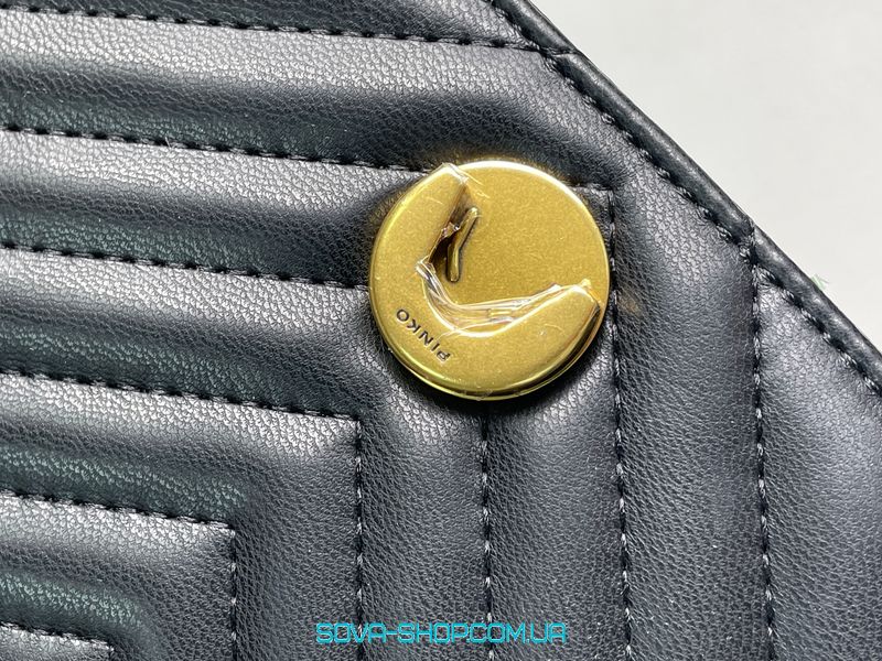 Женская сумка Pinko Mini Love Bag One Simply Puff Black/Gold Premium фото