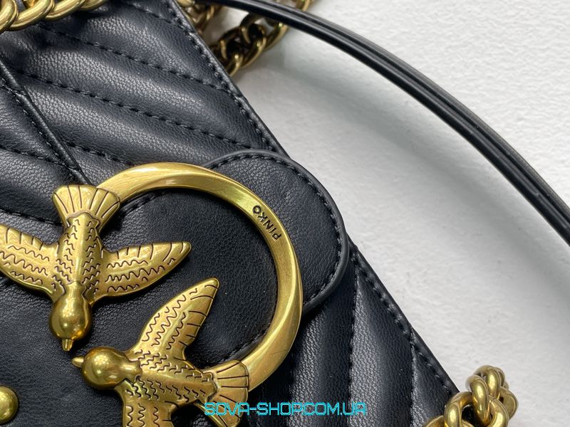 Жіноча сумка Pinko Mini Love Bag One Simply Puff Black/Gold Premium фото
