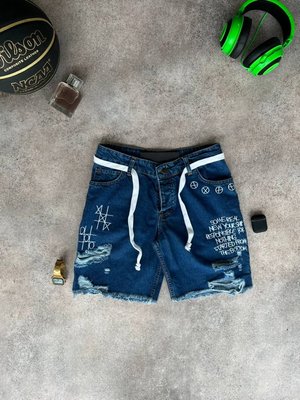 Чоловічі джинсові шорти S0091 фото