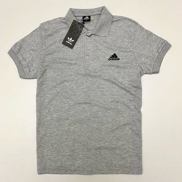 Чоловіче поло Adidas сіре фото