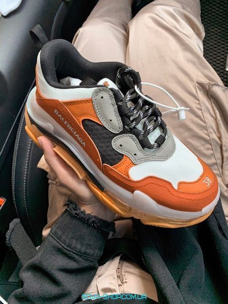 Жіночі кросівки Triple S Оrange (3-ьох слойна підошва) Women Balenciaga фото
