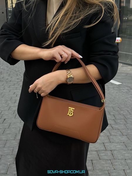 Женская сумка Burberry Leather TB Shoulder Bag "Brown" Premium фото