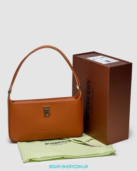 Жіноча сумка Burberry Leather TB Shoulder Bag "Brown" Premium фото