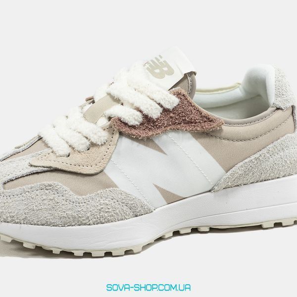 Женские кроссовки New Balance 327 Beige Brown Premium фото