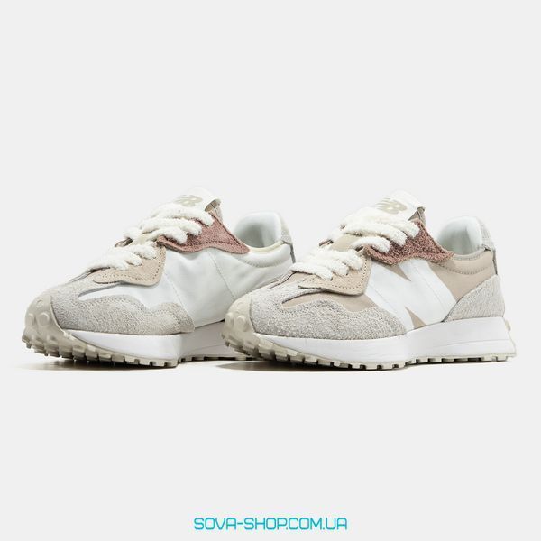 Женские кроссовки New Balance 327 Beige Brown Premium фото