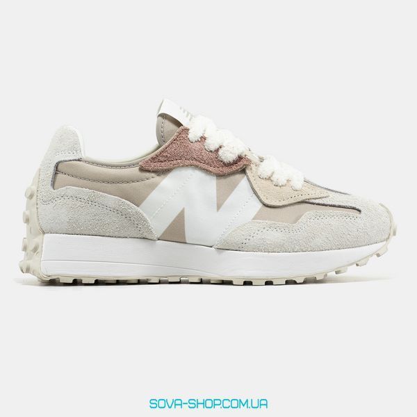 Женские кроссовки New Balance 327 Beige Brown Premium фото