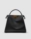 Жіноча сумка Fendi Black Leather Large Iconic Essentially Peekaboo Top Handle Premium re-11489 фото 3