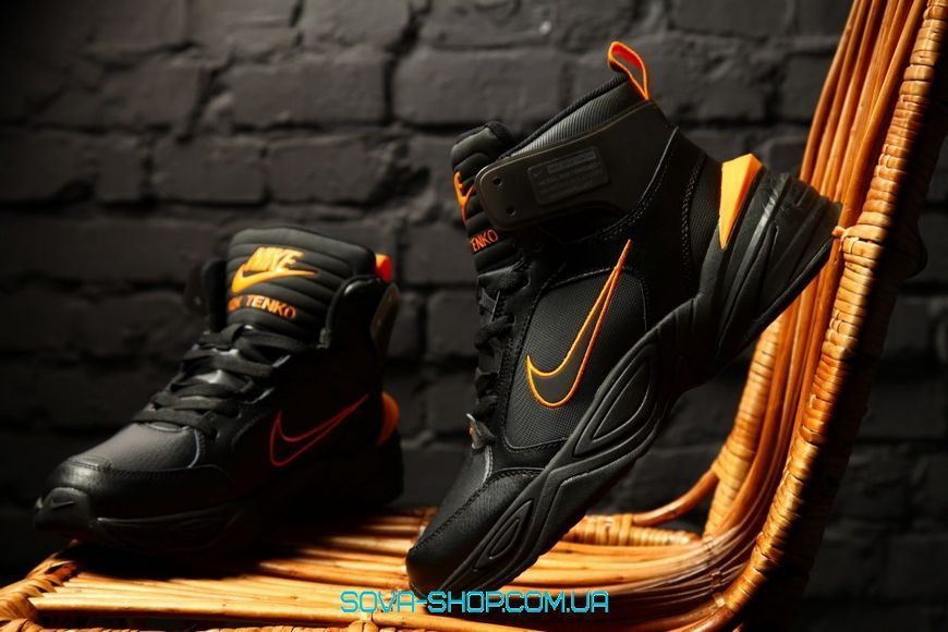 Чоловічі кросівки M2K Tekno Winter "Black/Orange" Nike фото