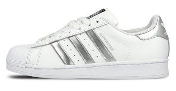Женские кроссовки Superstar White Silver Adidas фото
