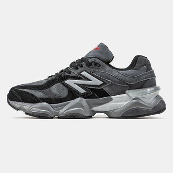 Чоловічі зимові кросівки New Balance 9060 Black Grey Хутро фото