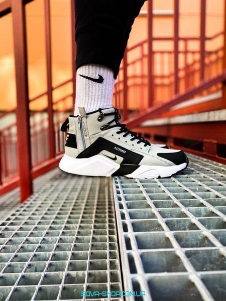 Зимние мужские кроссовки Nike Huarache Winter Acronym "Grey"! Термоподкладка! фото