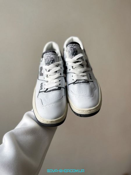 Женские и мужские кроссовки New Balance 550 White\Black Beige фото