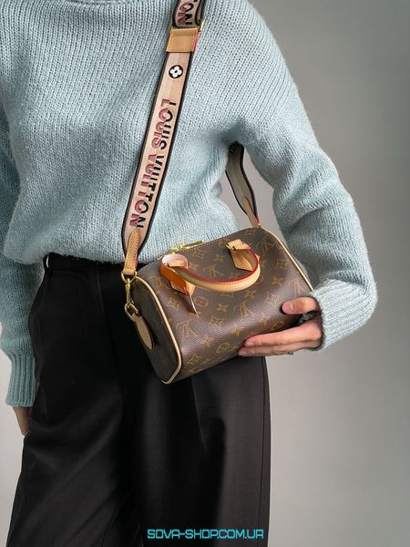 Жіноча сумка Louis Vuitton Speedy Nano Brown/Pink Premium фото