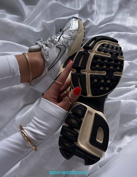 Чоловічі та жіночі кросівки Nike V2K Runtekk Grey Silver Beige фото
