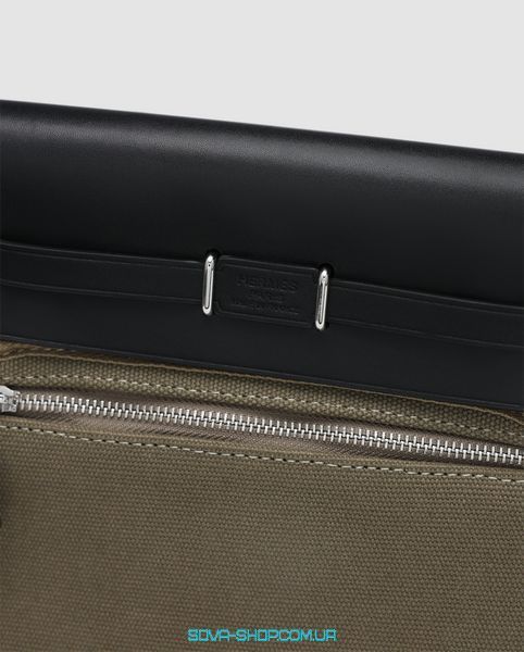 Жіноча сумка Hermes Herbag Zip 20 Bag Black/Green Premium фото