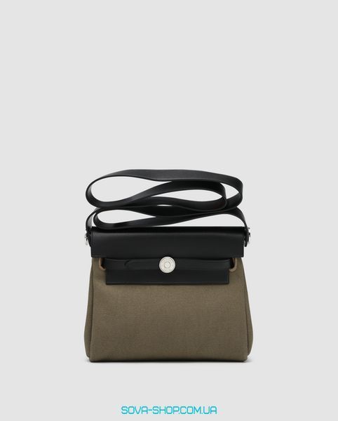 Жіноча сумка Hermes Herbag Zip 20 Bag Black/Green Premium фото
