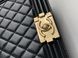 Женская сумка Chanel Medium Boy Black/Gold Caviar RHW Premium re-11171 фото 7