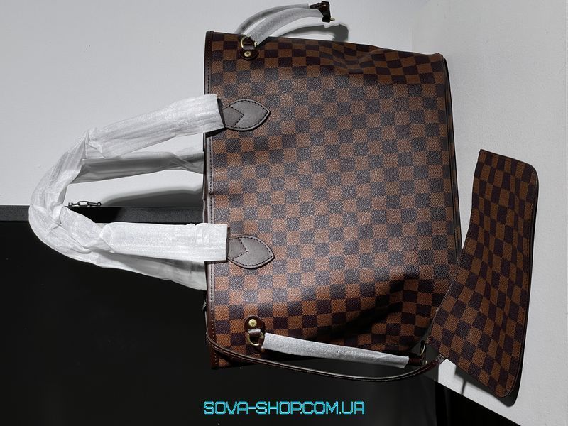 Жіноча сумка Louis Vuitton Neverfull MM Damier Ebene Premium фото