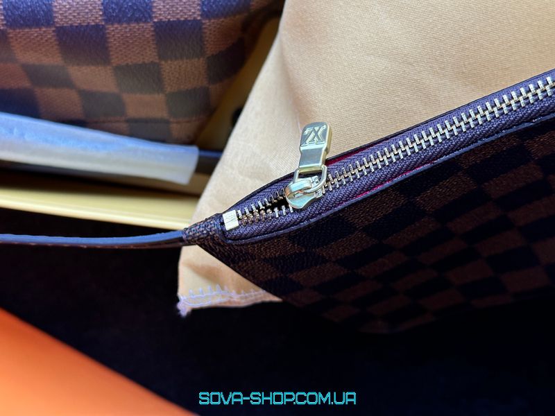 Жіноча сумка Louis Vuitton Neverfull MM Damier Ebene Premium фото