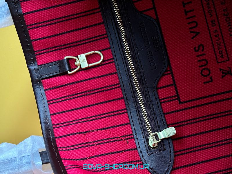 Жіноча сумка Louis Vuitton Neverfull MM Damier Ebene Premium фото