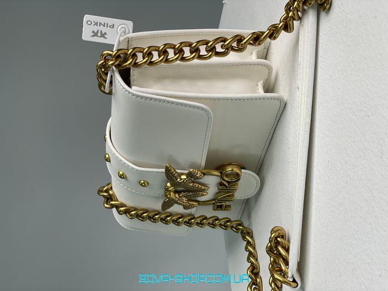 Жіноча сумка Pinko Mini Love Bag One Simply White/Gold Premium фото