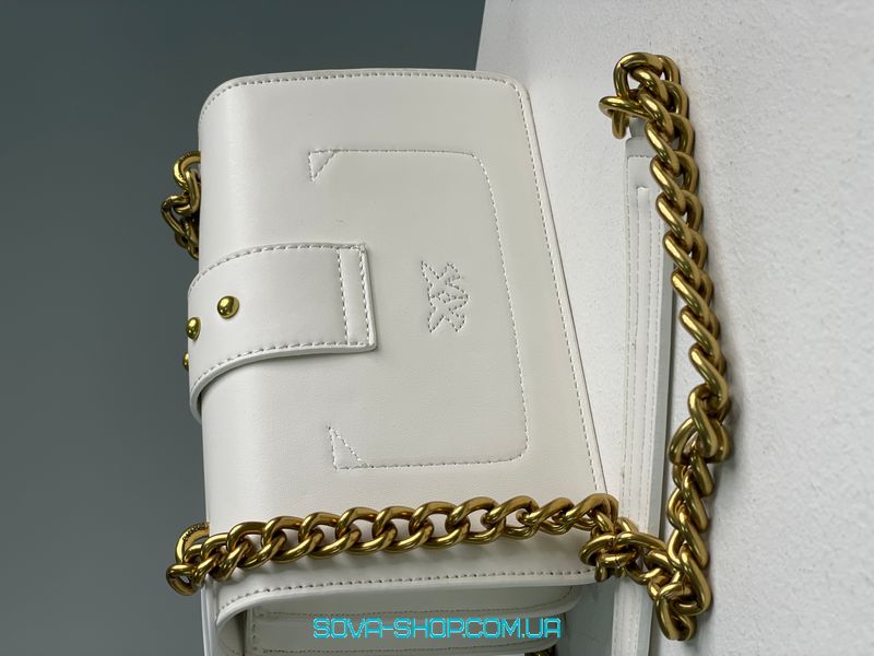 Жіноча сумка Pinko Mini Love Bag One Simply White/Gold Premium фото