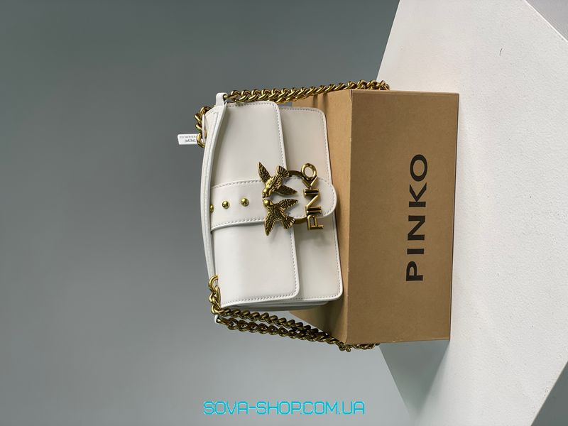 Женская сумка Pinko Mini Love Bag One Simply White/Gold Premium фото
