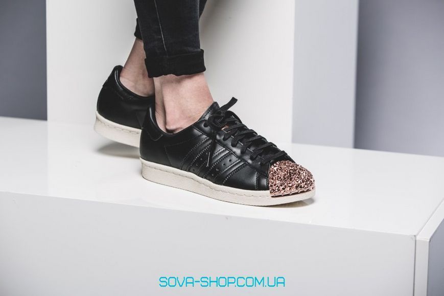 Женские кроссовки Superstar 80s Metal Toe Black Adidas фото