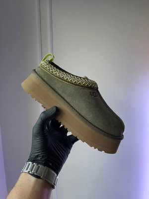 Женские зимние ботинки UGG Tasman Platform Khaki Premium фото